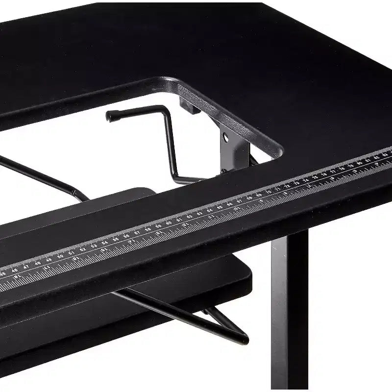 Tavolo da cucito pieghevole portatile 101 con gambe in acciaio, nero - Perfetto per casa, ufficio e attività commerciali