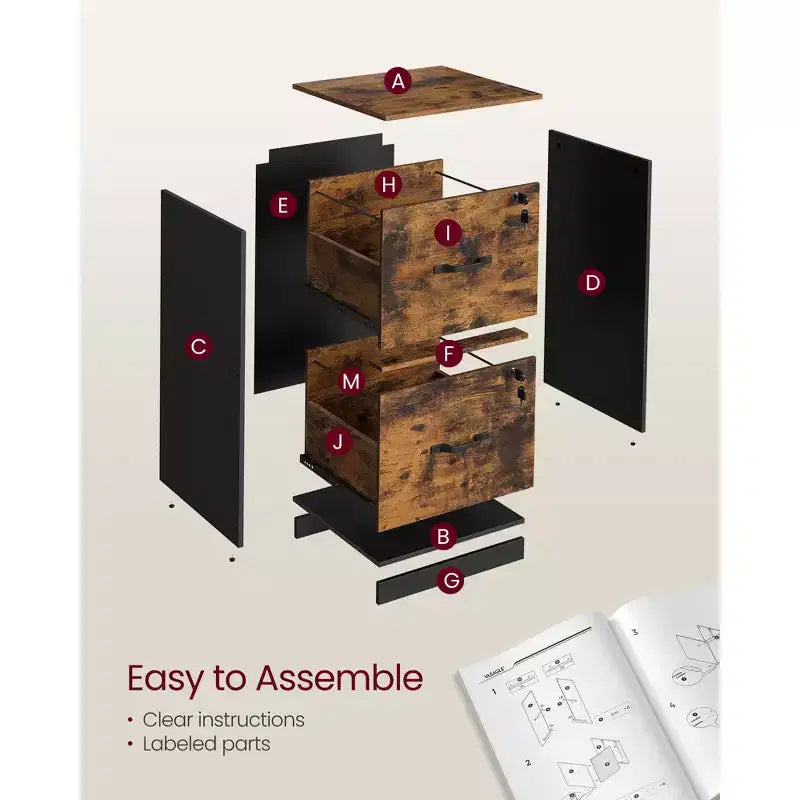 Classificatore verticale a 2 cassetti con 2 cassetti richiudibili a chiave, binario di sospensione regolabile, classificatore, supporto per stampante