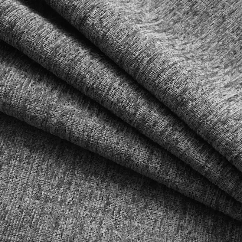 Divano sezionale in ciniglia oversize con pouf contenitore e tasche, porta telefono regolabile e porte di ricarica