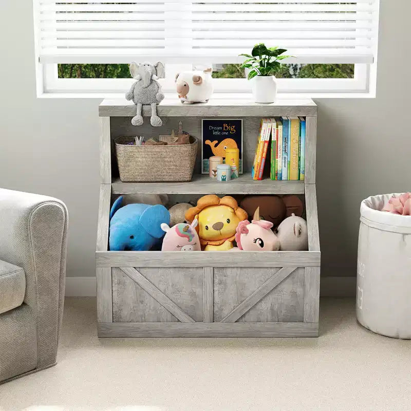 Libreria per Bambini, Armadietto Contenitore con Dispositivo Anti-Ribaltamento, Contenitore Impermeabile per Neonati e Bambini per Asilo Nido, Sala Giochi, Camera da Letto, Corridoio