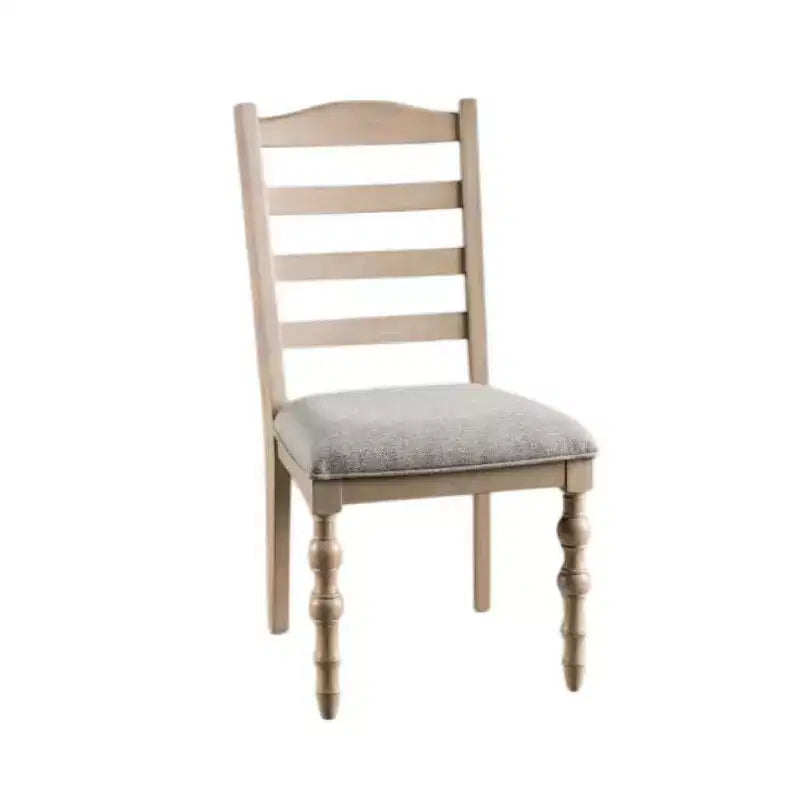 Sedia da pranzo Royal Hampton Set di 2, gambe tornite, legno massello marrone chiaro
