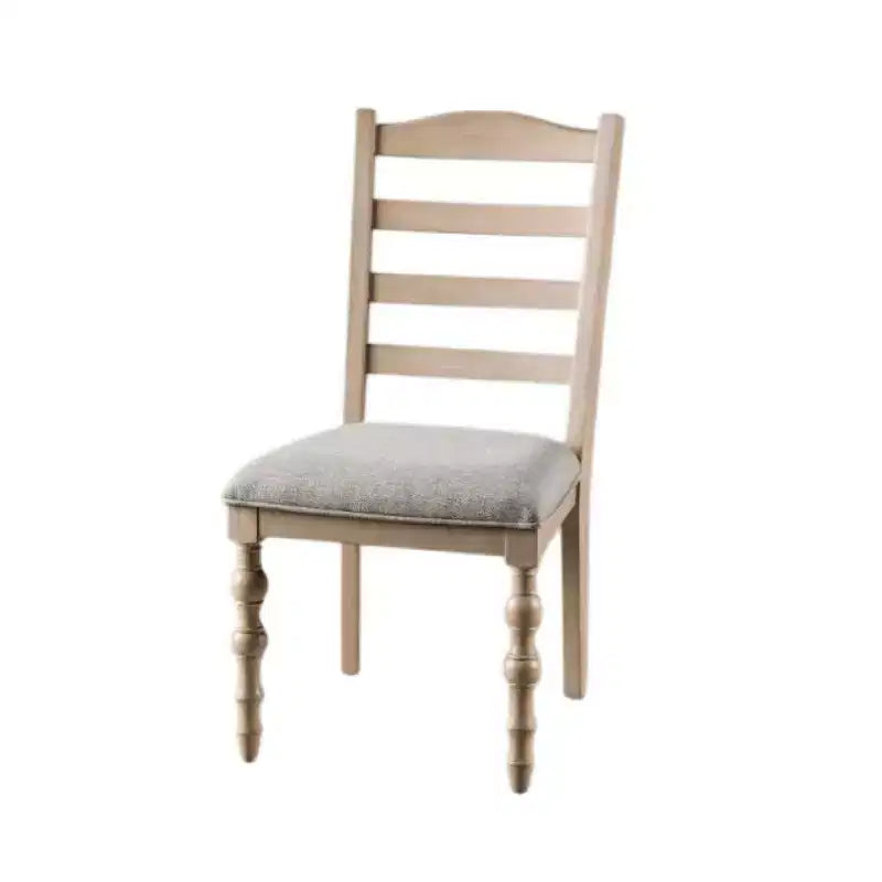 Sedia da pranzo Royal Hampton Set di 2, gambe tornite, legno massello marrone chiaro