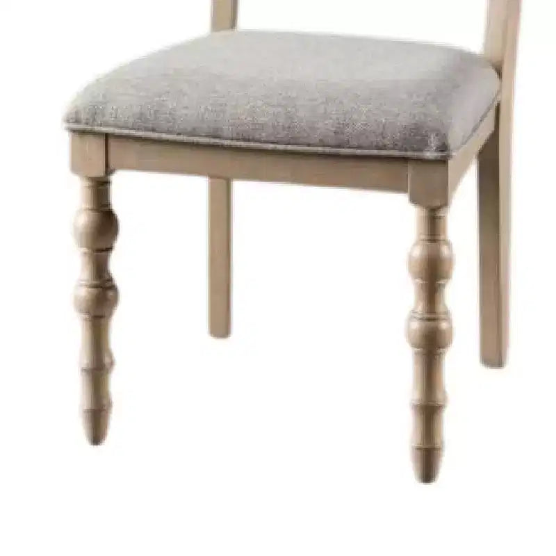 Sedia da pranzo Royal Hampton Set di 2, gambe tornite, legno massello marrone chiaro