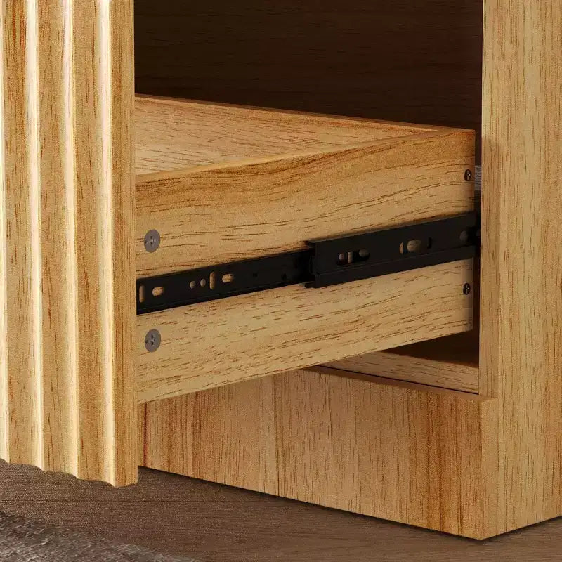 Credenza da cucina con ante magnetiche effetto legno - Ripiani regolabili e cassetti contenitori