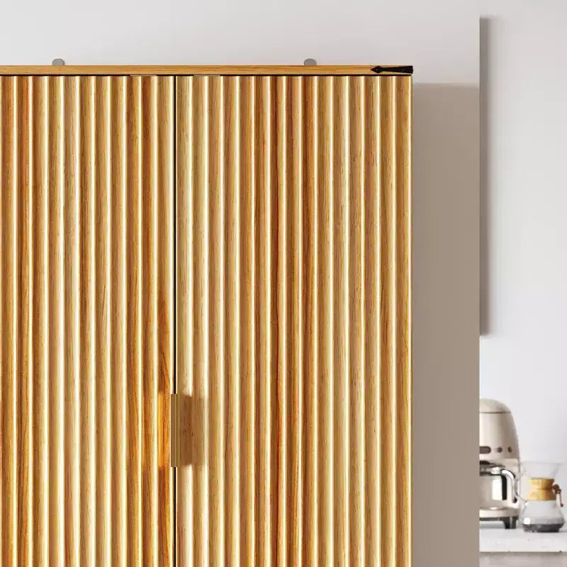 Credenza da cucina con ante magnetiche effetto legno - Ripiani regolabili e cassetti contenitori