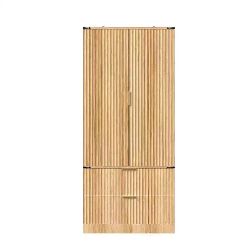 Credenza da cucina con ante magnetiche effetto legno - Ripiani regolabili e cassetti contenitori