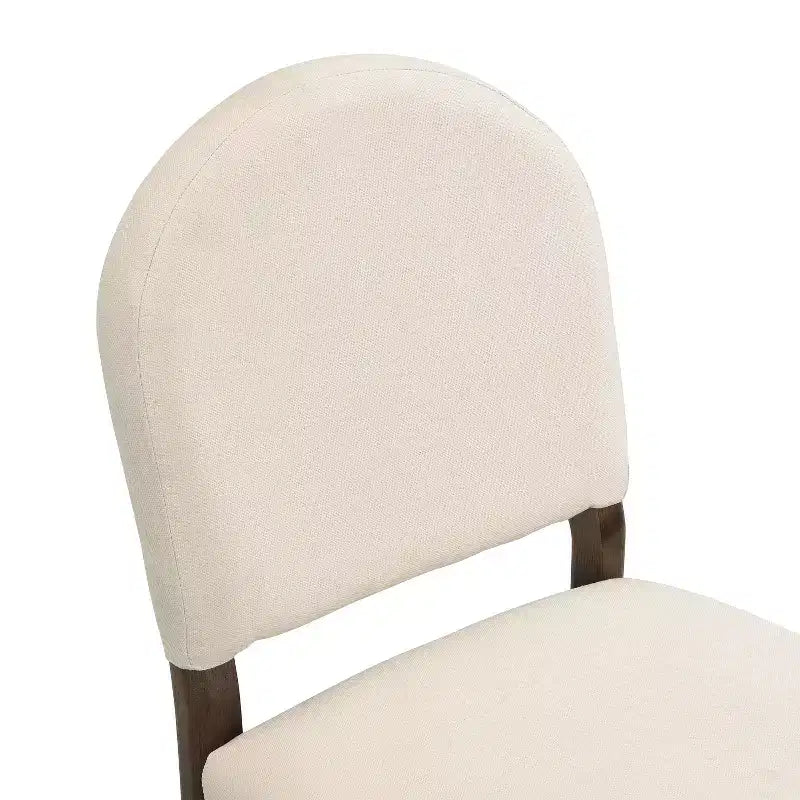 Sedie da pranzo imbottite in tessuto Mid-Century con schienale (set da 2)