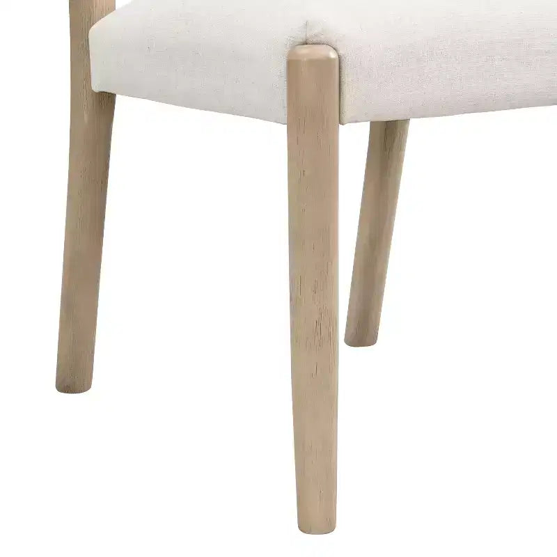 Sedie da pranzo imbottite in tessuto Mid-Century con schienale (set da 2)