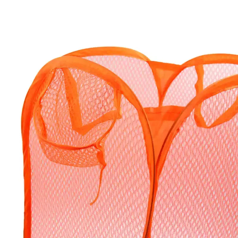 Borsa a rete pieghevole per vestiti sporchi Cesto portabiancheria organizer arancione 19,68 altezza